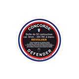 CONCORDE DEFENDER - 50 cartouches Cal. 9mm / 380 RK à blanc (Revolver)